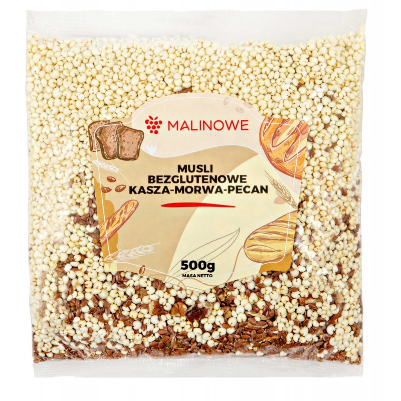 Musli bezglutenowe kasza-morwa-pecan 500g