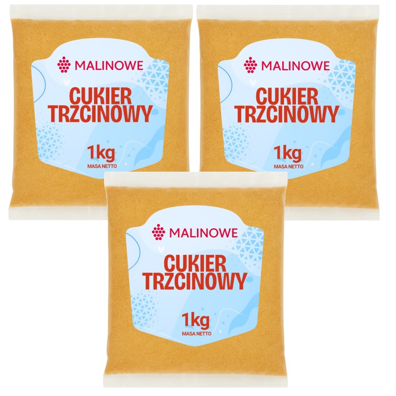 Zestaw Cukier trzcinowy 3x1kg 
